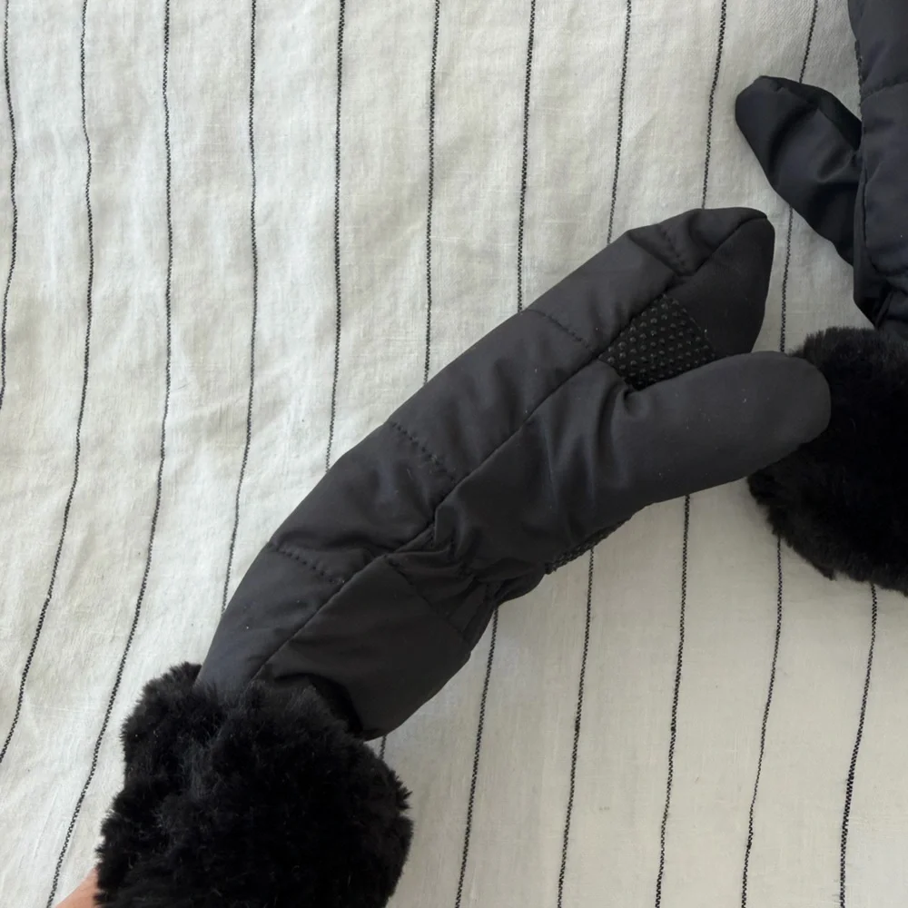 Toddler The North Face Black Faux Fur Cuff Mittens